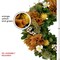 11-Inch Orange Mixed Floral Spring Wreath Small Artificial Flower Accent for Door or Wall